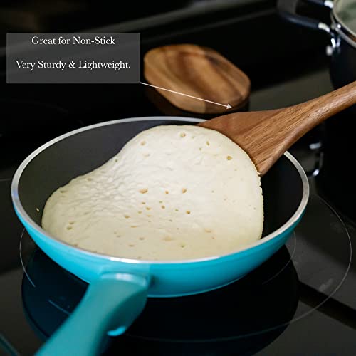 VERY NITTY Very Beautiful Kitchen Utensil Set, 7pc Wooden Cooking Utensils, Spoons and Spatula Set with Spoon Rest. Wood Kitchen Gadgets, Tools and Supplies for Cooking, Baking, Mixing and Salad Bowl - Image 2