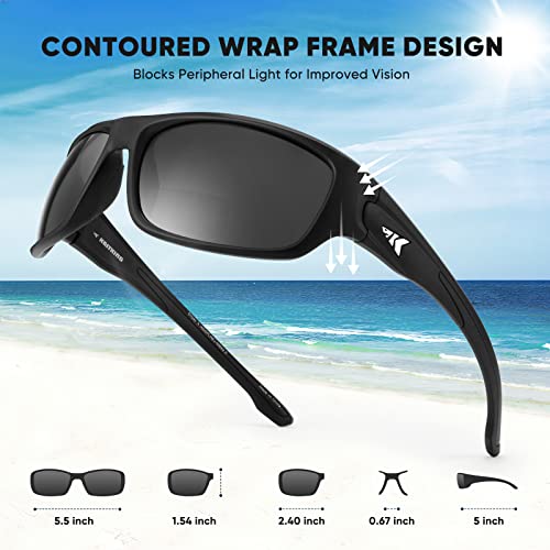 KastKing Ellijay Bifocal Polarized Sunglasses, Bi-Focal x1.5 x2.0 x2.5 Magnifications, Wrap Sport Reader Sunglasses - Image 7